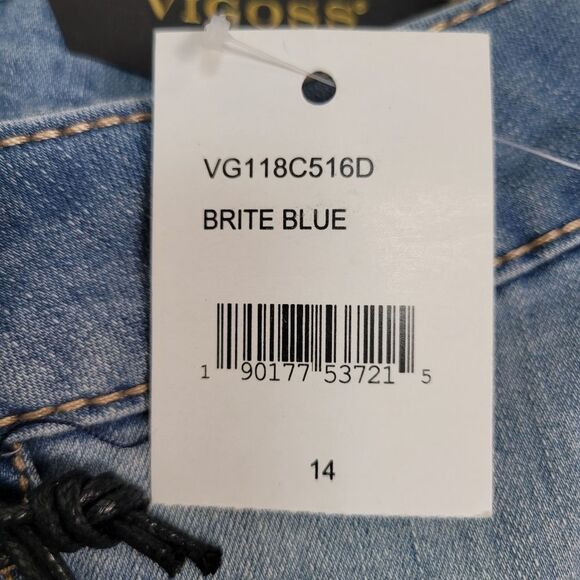 VIGOSS‎ Chelsea Stretch Denim Embroidered Shorts SIZE 14 - Picture 10 of 10